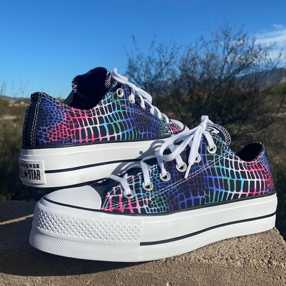 New Platform CTAS Lift OX Colorful Converse Sneakers